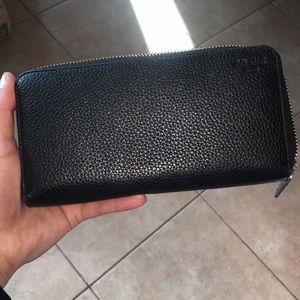 Black soft leather wallet